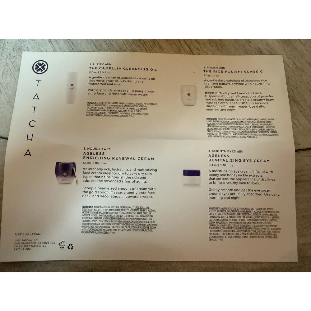 Tatcha camellia cleansing